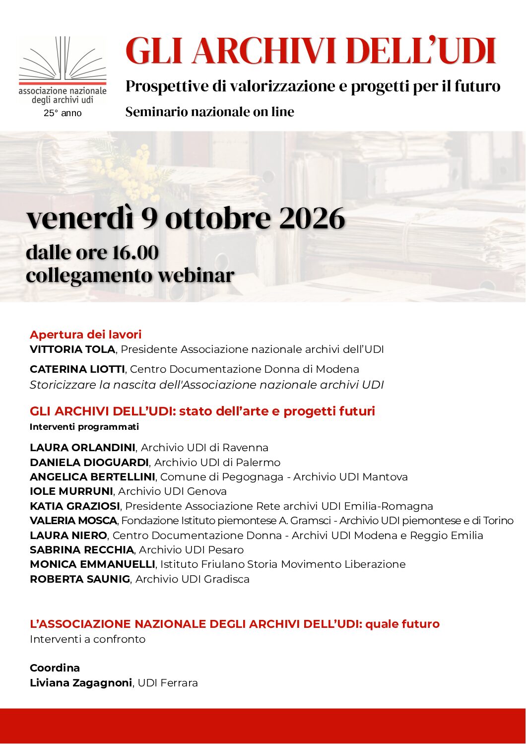 GLI ARCHIVI DELL’UDI